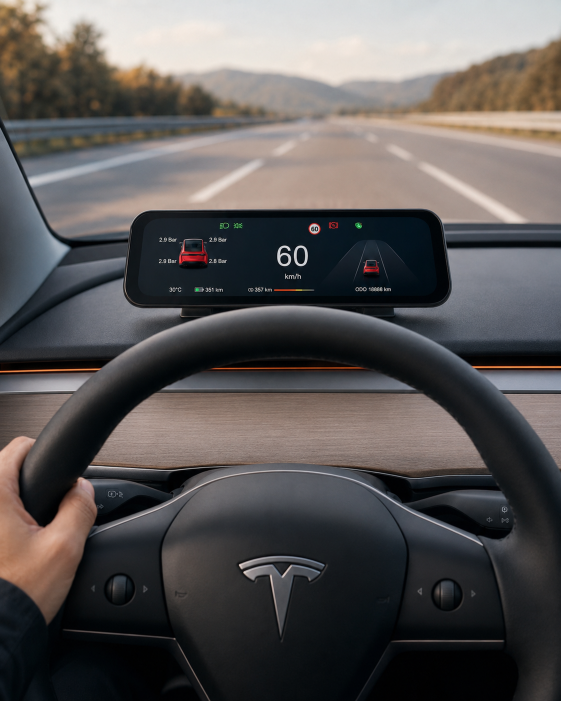 Pantalla Head-Up Display Pro de 9.66"