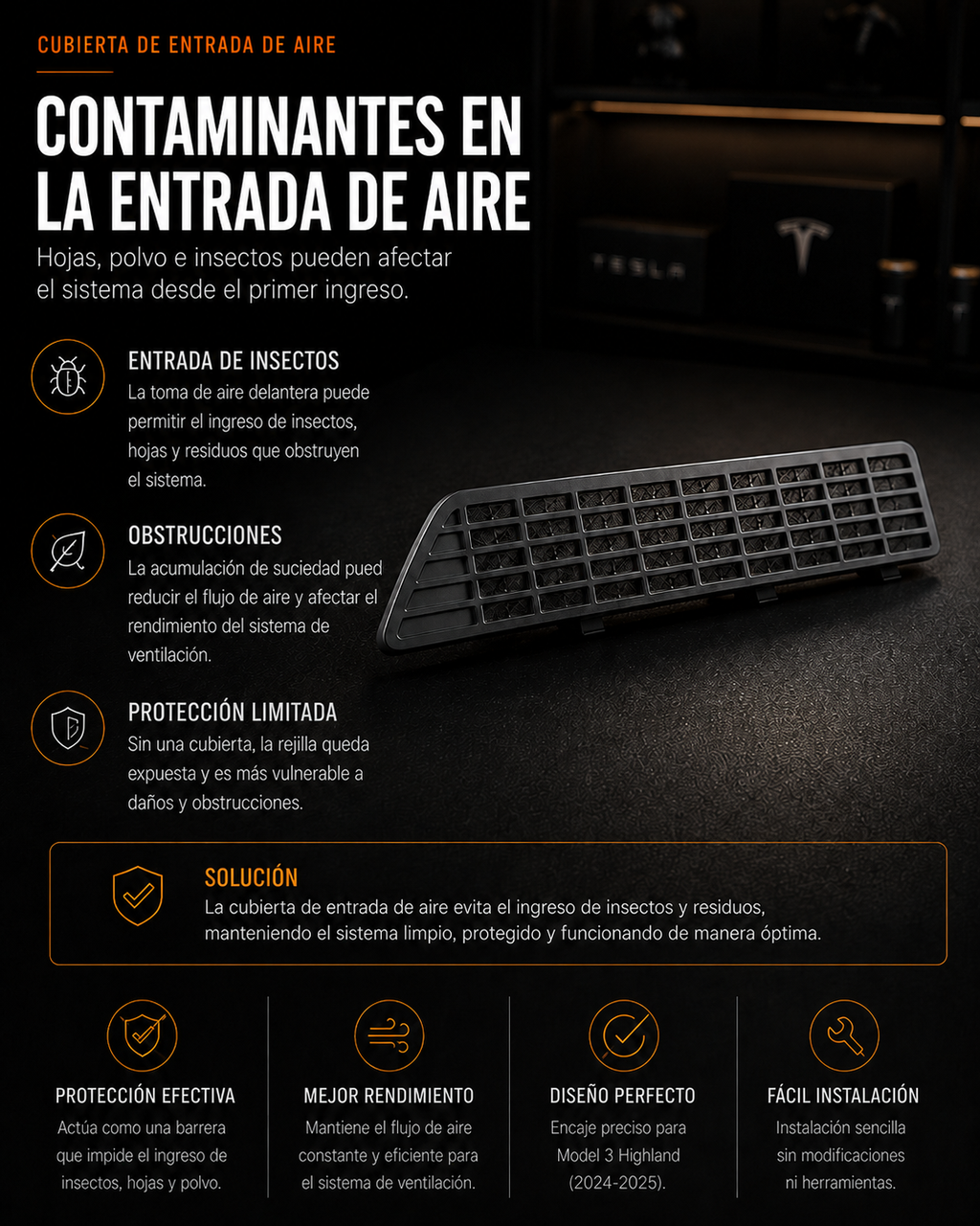 Cubierta Protectora Antibloqueo para Entrada de Aire