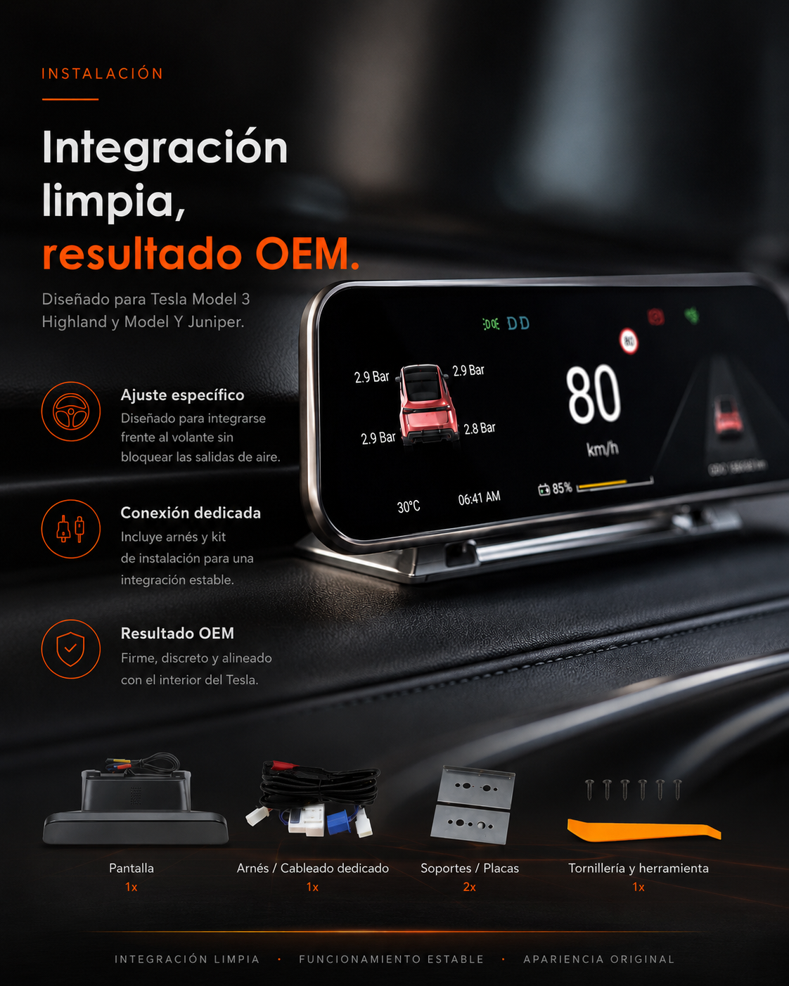 Pantalla Head-Up Display Pro de 9.66"