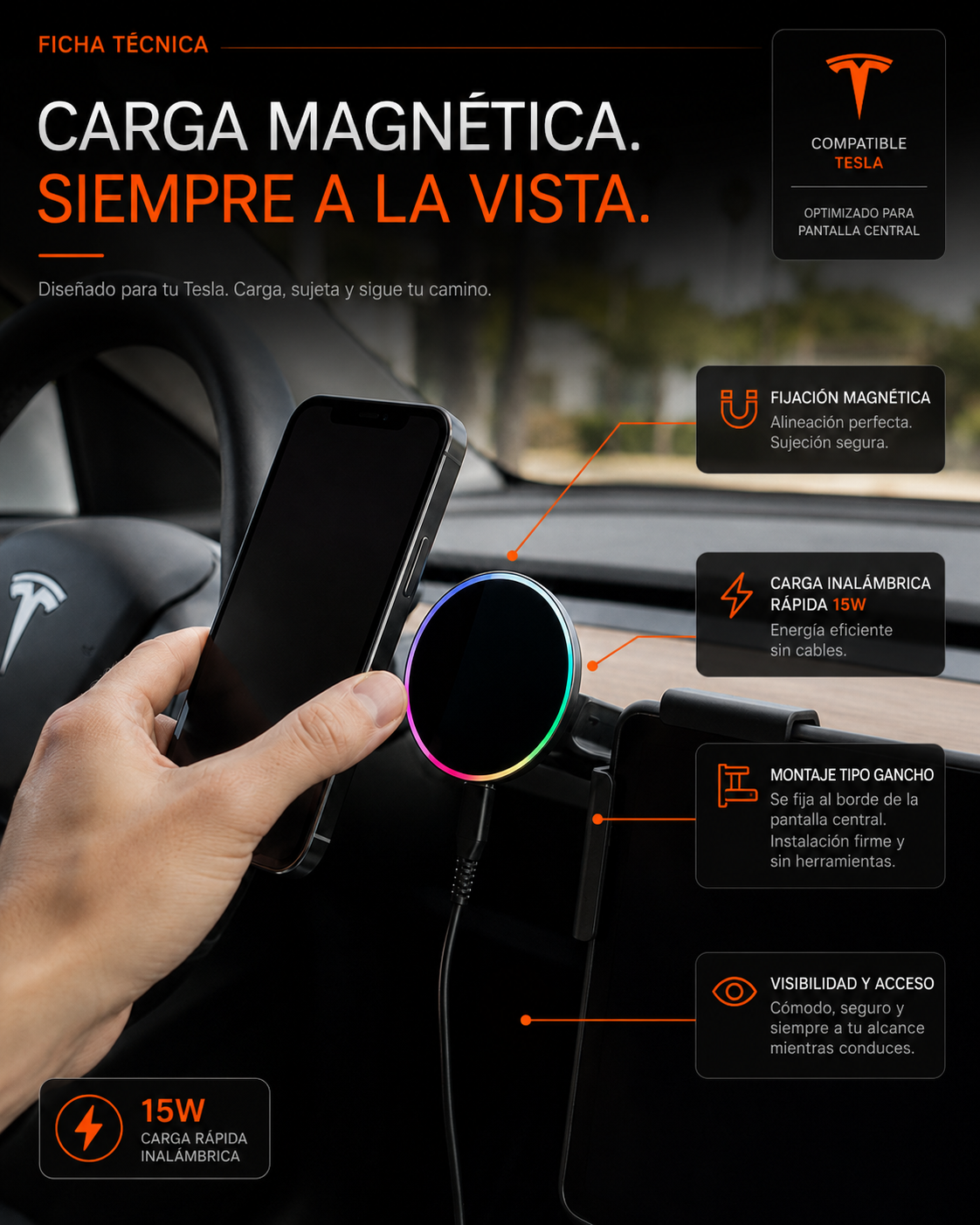 Soporte De Teléfono Con Cargador MagSafe