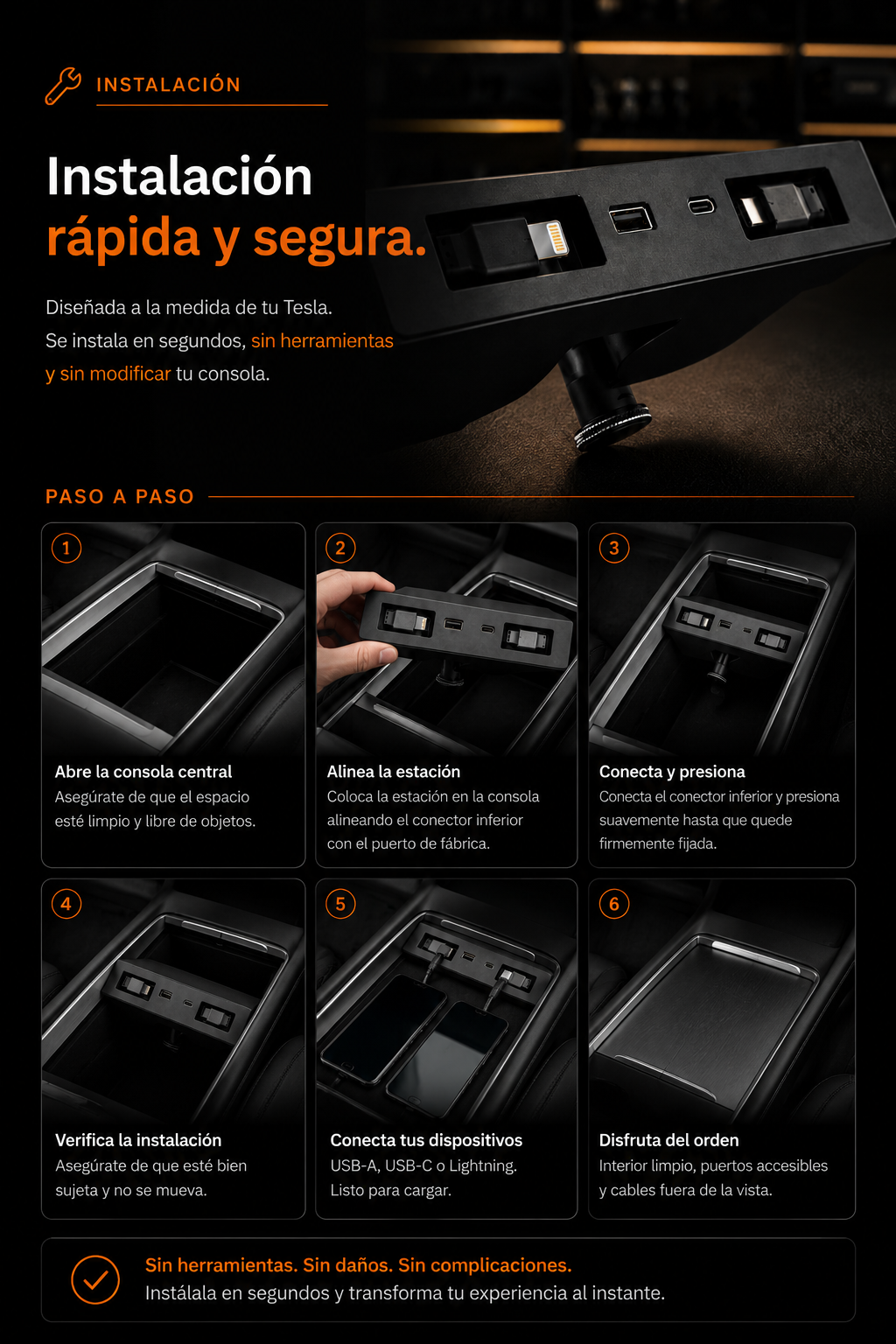 Docking Station | Model Y Juniper y Model 3