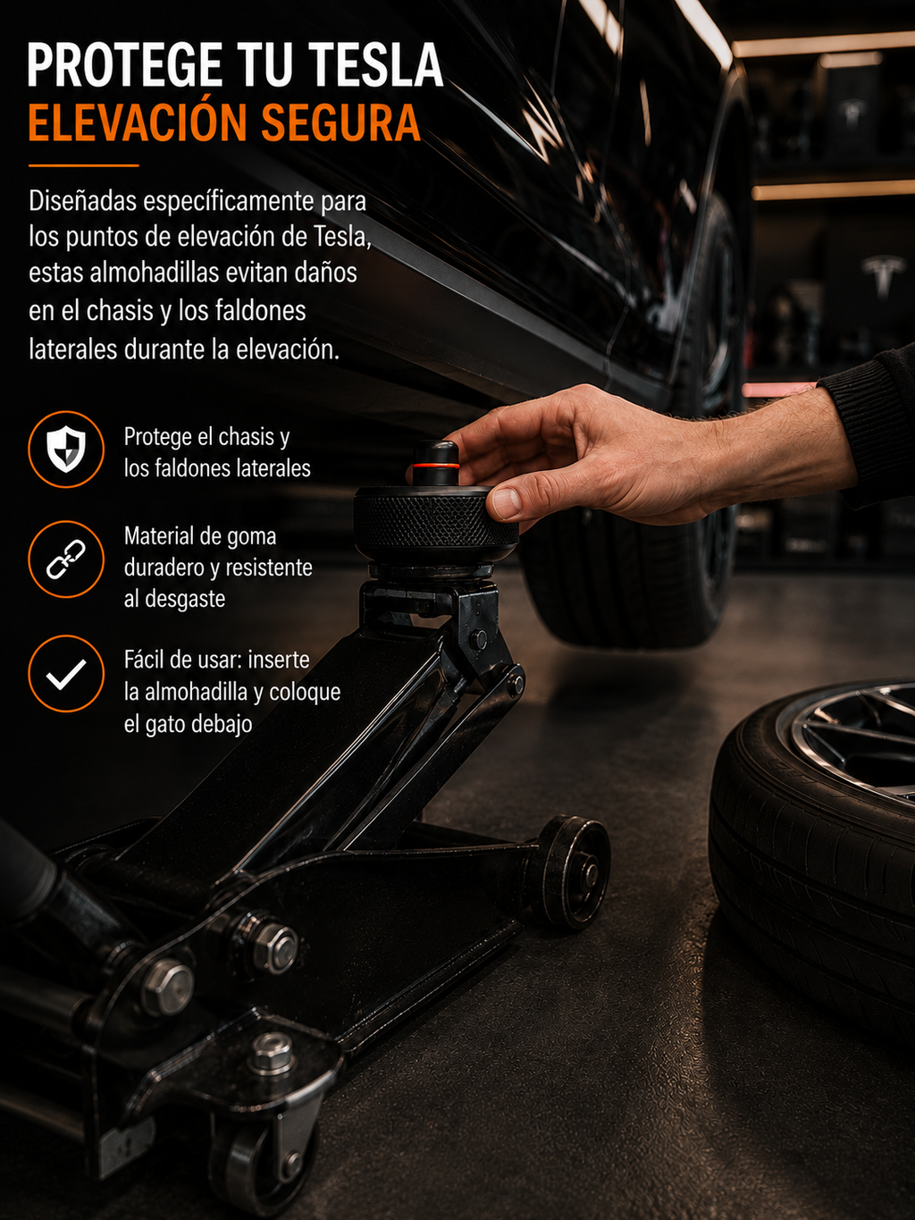 Adaptador de silicona para gato hidráulico
