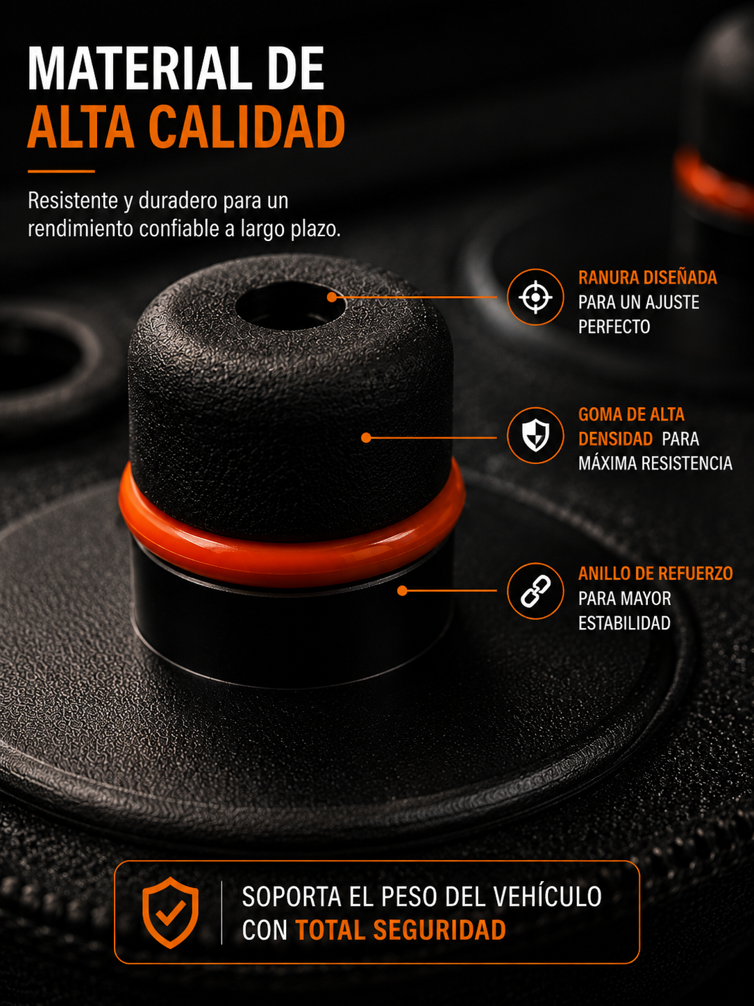 Adaptador de silicona para gato hidráulico