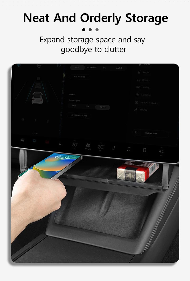 Organizador Oculto Bajo Pantalla